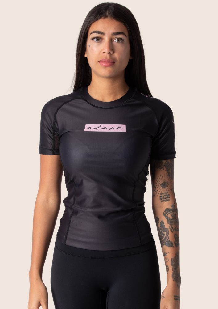 Women's Original Rashguard - Pink on Black
