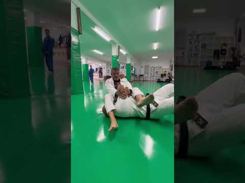 Llave de brazo desde guardia lazo, por el maestro Sergio Malibu, cinturón coral 8°grado