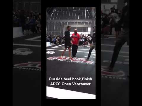 Switch from cross ashi to outside heel hook finish. #adcc #jiujitsu #heelhook #bjj #leglock