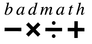 Badmath logo