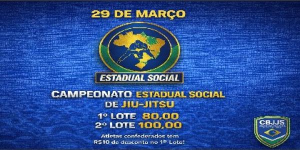 CAMPEONATO ESTADUAL SOCIAL 2026 - CBJJS NOGI