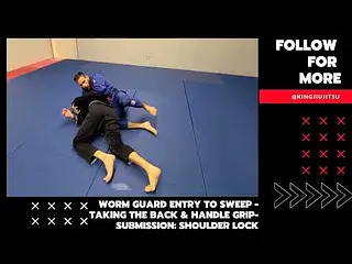 worm guard to back take to shoulder lock submission