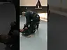 Guarda X com raspagem invertida chegando o joelho na barriga.