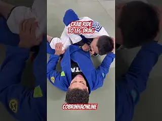 Crab Ride to Leg Drag | COBRINHA ONLINE #jiujitsu #crabride