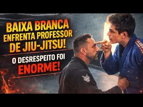 FAIXA BRANCA 4 GRAUS CHEGOU DESAFIANDO O VELHO PROFESSOR DE JIU-JITSU