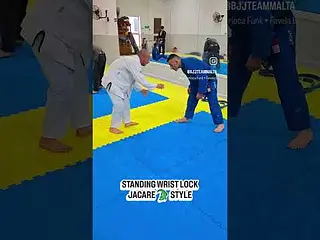 Standing Wrist Lock Jacare Style 🐊 #bjj #jiujitsu #wristlock #submission #grappling