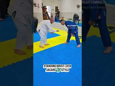 Standing Wrist Lock Jacare Style 🐊 #bjj #jiujitsu #wristlock #submission #grappling