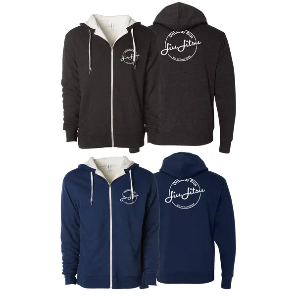 Oranday Bros Lumberton Jiu Jitsu Sherpa Lined Zip-Up Hoodie #8160 B