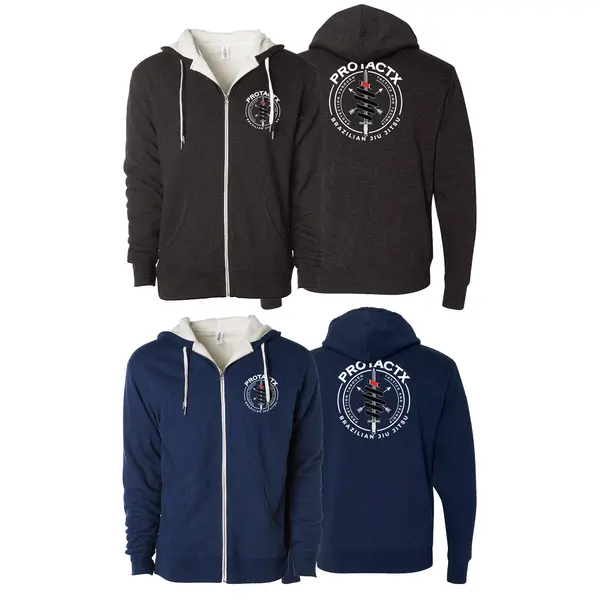 Protactx BJJ Sherpa Lined Zip-Up Hoodie #1748 A