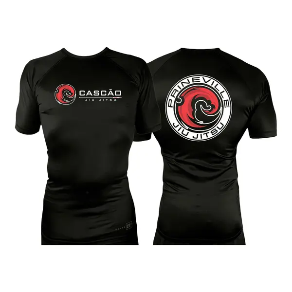 Prineville Jiu Jitsu All Black Rash Guards Short Sleeves #8157 A