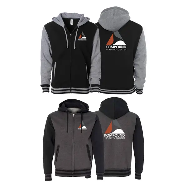 Kompound Training Center Varsity Zip-Up Hoodies #1749 A