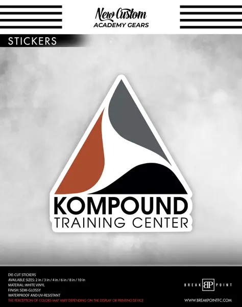 Kompound Training Center Stickers #1749 A