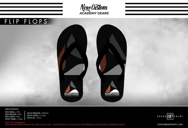 Kompound Training Center Flip Flops #1749 A