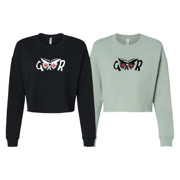 Black tie Jiu Jitsu Women's Cropped Crewneck Sweatshirt #1746 C
