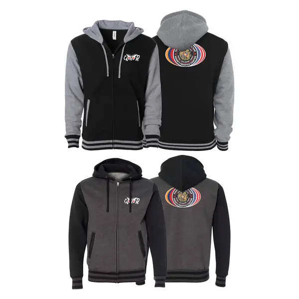 Black tie Jiu Jitsu Varsity Zip-Up Hoodies #1746 D