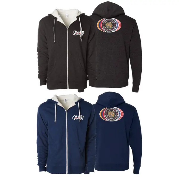 Black tie Jiu Jitsu Sherpa Lined Zip-Up Hoodie #1746 D