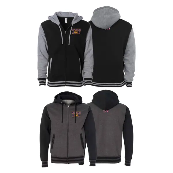 Jackpot MMa Varsity Zip-Up Hoodies #8180 D