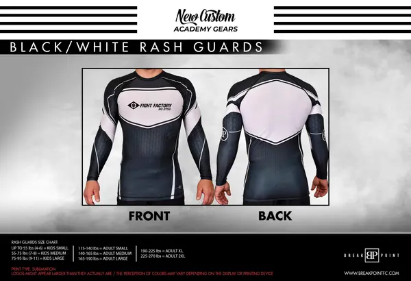 Checkmat Rodrigo Cabral Academy Rash Guards Black/White #874 B