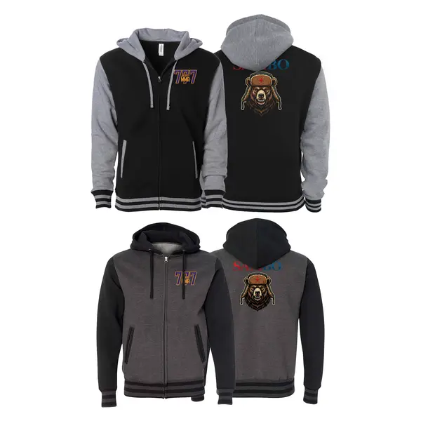 Jackpot MMa Varsity Zip-Up Hoodies #8180 A