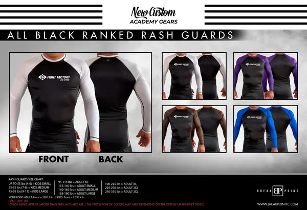 Checkmat Rodrigo Cabral All Black Ranked Long Sleeve Rash Guards #874 B
