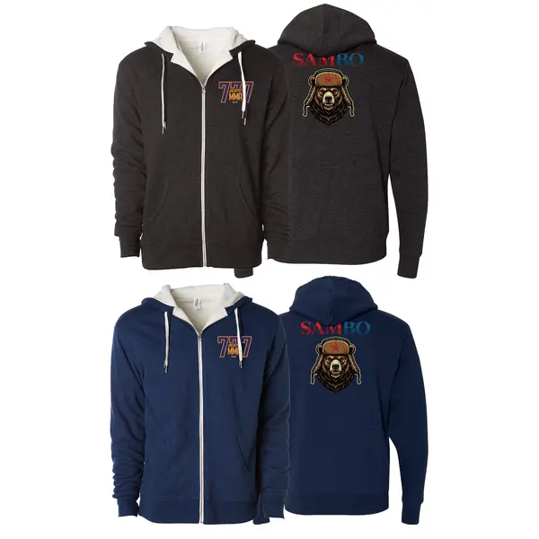 Jackpot MMa Sherpa Lined Zip-Up Hoodie #8180 A