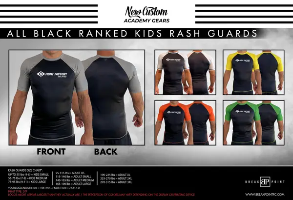 Checkmat Rodrigo Cabral All Black Ranked Short Sleeve Rash Guards #874 B