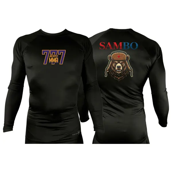 Jackpot MMa All Black Rash Guards Long Sleeves #8180 A