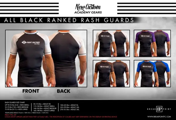 Checkmat Rodrigo Cabral All Black Ranked Short Sleeve Rash Guards #874 B