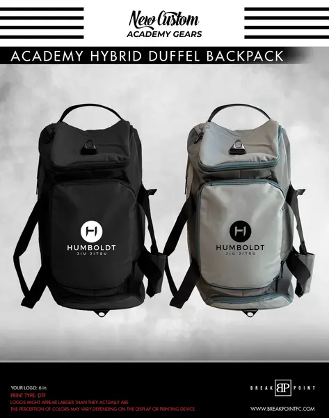 Humboldt Jiu Jitsu Hybrid Duffel Backpack #041 D