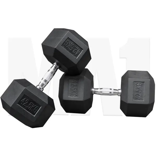 MA1 Rubber Hex Dumbbells - 42.5kg (Pair)