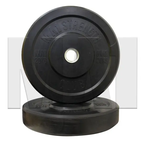 MA1 Club Bumper Plates Black 20kg (Pair)