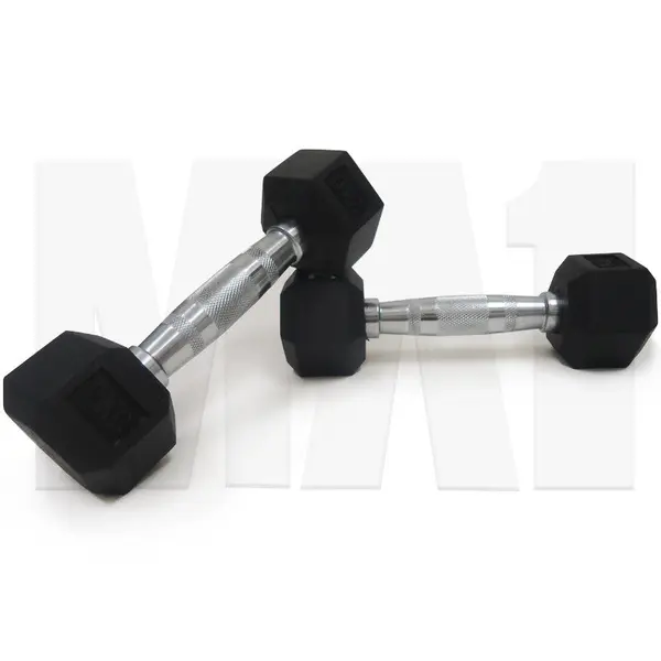 MA1 Rubber Hex Dumbbells - 2kg (Pair)