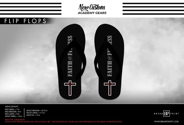 Faith and Fitness Flip Flops #1750 A
