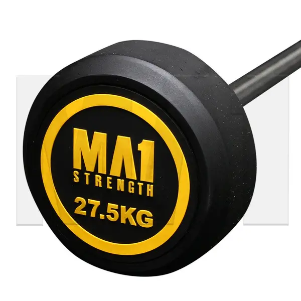 MA1 Premium Fixed Rubber Barbell 27.5kg