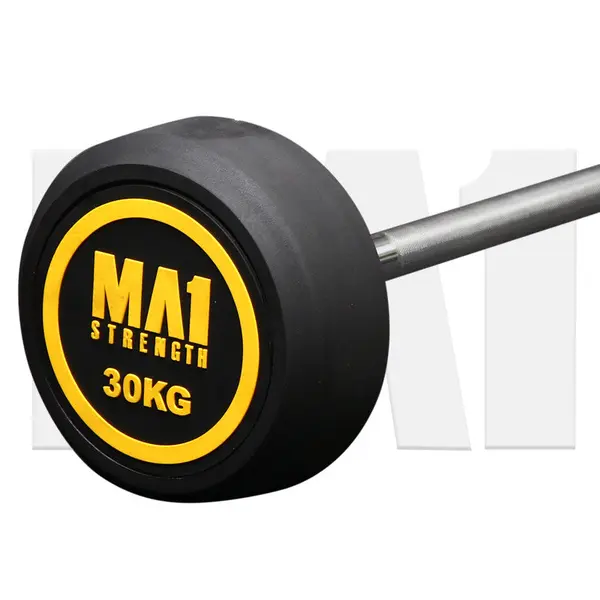 MA1 Premium Fixed Rubber Barbell 30kg