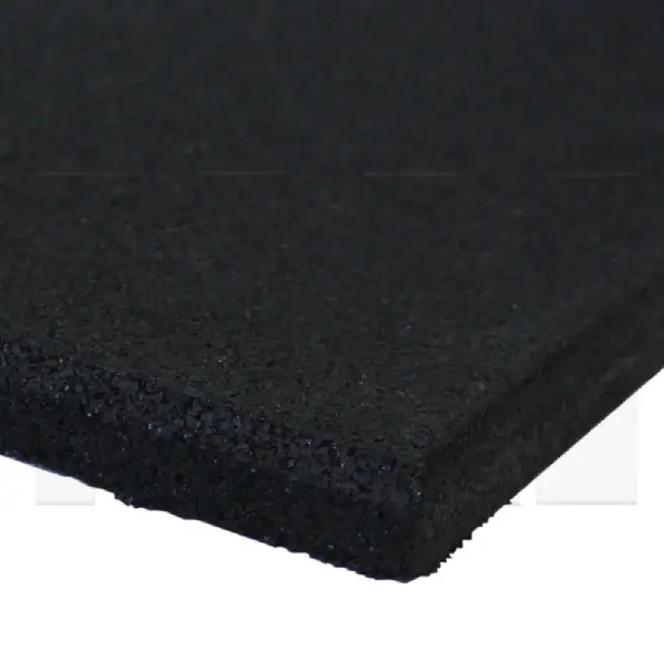 MA1 Premium Rubber Gym Mat - 1m x 1m x 15mm - Jet Black