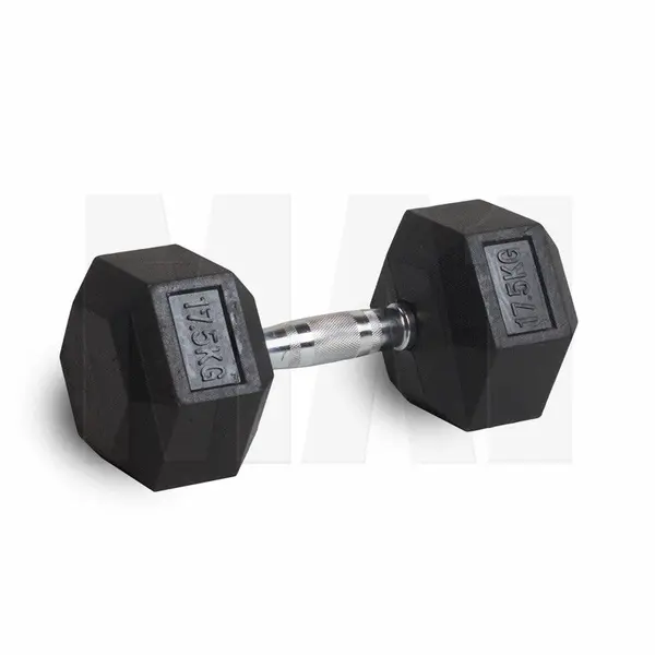MA1 Rubber Hex Dumbbells - 17.5kg (Pair)