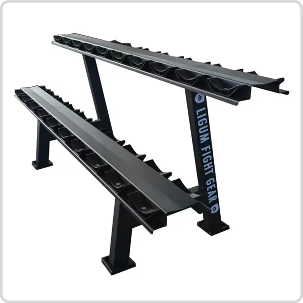 Commercial Round Head Dumbbell Rack – Reinforced Steel - Fitness Facility