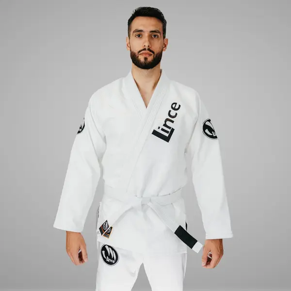Kimono BJJ Branco Delta - Gi Jiu Jitsu Pearl Weave 450gsm | Lince