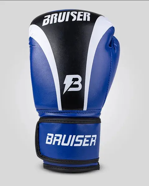 GUANTES DE BOXEO "HARD" P.PIEL AZUL