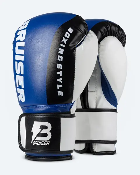 GUANTES DE BOXEO "BOXING STYLE" P.PIEL AZUL
