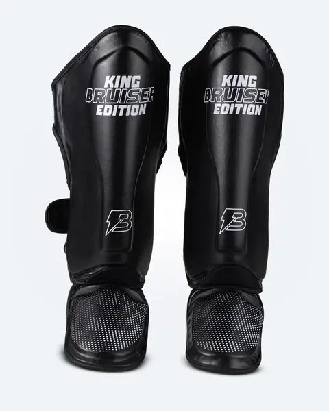 ESPINILLERA-TOBILLERA "BRUISER KING EDITION" P.PIEL NEGRO
