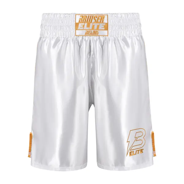 PANTALON DE BOXEO BLANCO BORDADO