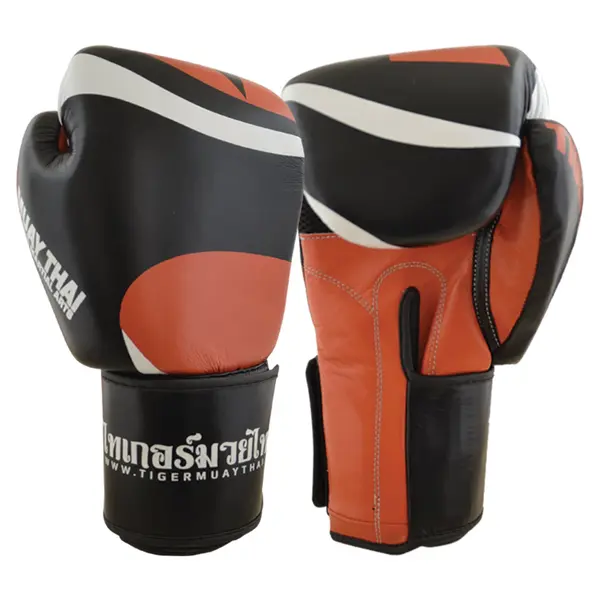 GUANTES DE MUAY THAI TMT LIMITED EYES EDITION NEGRO/NARANJA