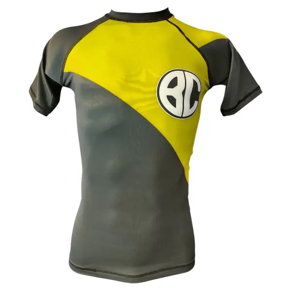 Rash Guard New Age Short Sleeve Black and Yellow