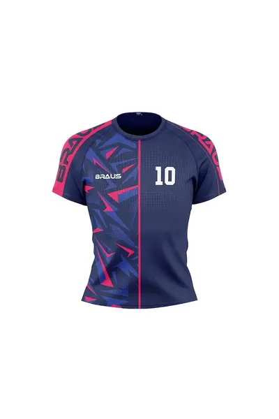 10 Years Kids No Gi Rash Guard Short Sleeve Navy Pink