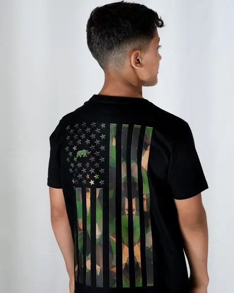 B.A Camo Flag Kids tee