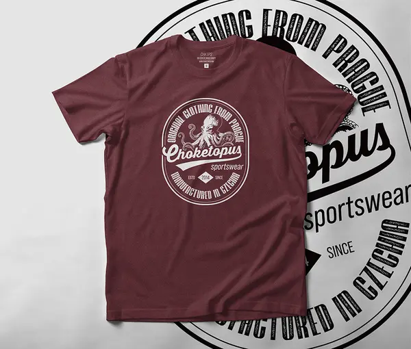 OCTOPUS / Unisex triko – Vintage Marsala