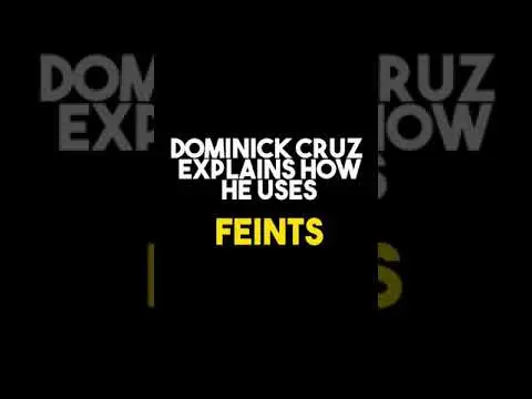 Dominick Cruz Explains his Feinting Strategy