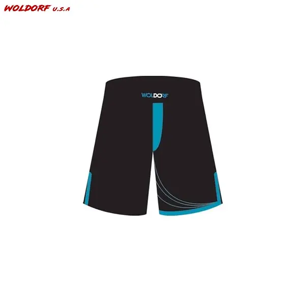 MMA BOARD SHORTS IN BLACK/BLUE